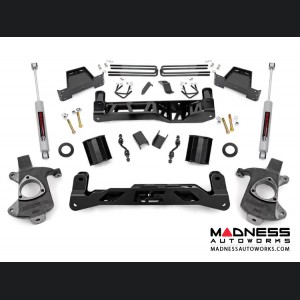 Chevy Silverado 1500 2WD Suspension Lift Kit w/ N3 Shocks & Lifted Struts - 7" Lift - Aluminum Stamped Steel